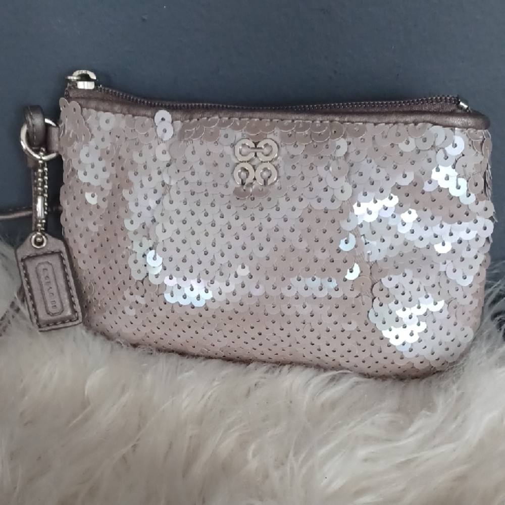 Coach Sequined Wristlet